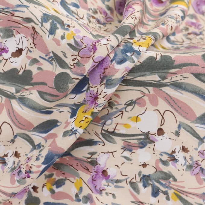 Digital print fabric rayon satin spandex 110gsm - Image 2