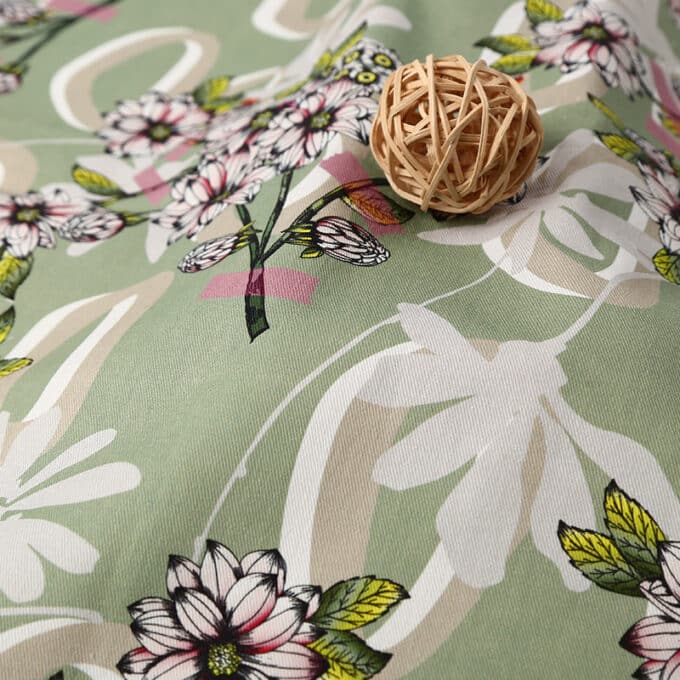 Cotton Woven Twill Fabric Custom Print 120gsm-2